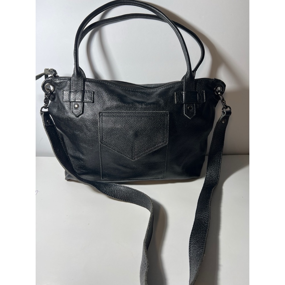 Allison Burns Black Leather Handbag